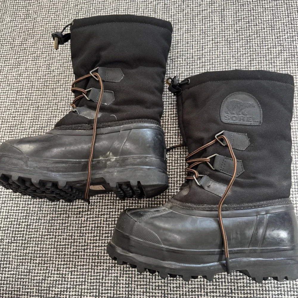 Sorel Kids Cumberland Black Waterproof Insulated Heavy Duty Winter Snow Boots 2Y